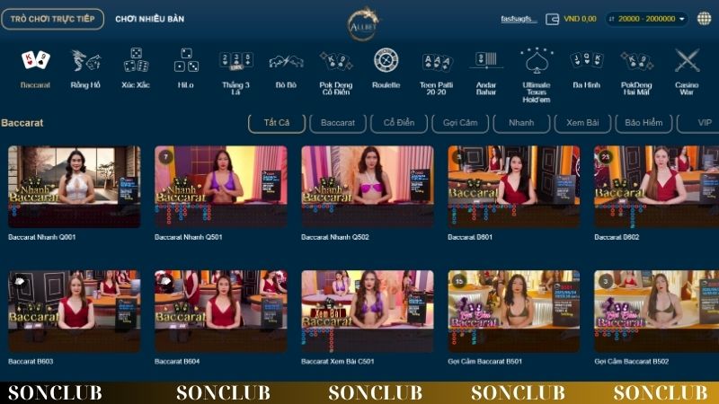 Trò chơi casino mang đậm phong cách châu Âu trên SONCLUB